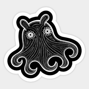 Cute Dumbo Octopus drawing for ocean lovers Sticker